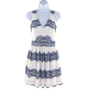Charlotte Russe Lace Dress Women White Romantic Boho Preppy Retro Feminine Event